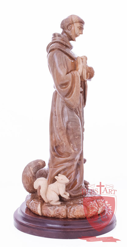 St. Frances with animals, Size: 6.5" 6" 13.5" / 35 CM
