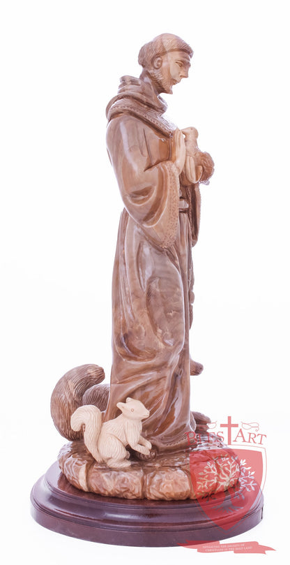 St. Frances with animals, Size: 6.5" 6" 13.5" / 35 CM