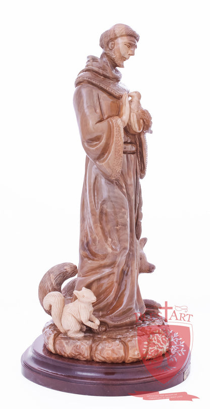 St. Frances with animals, Size: 6.5" 6" 13.5" / 35 CM
