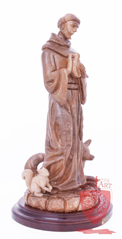 St. Frances with animals, Size: 6.5" 6" 13.5" / 35 CM