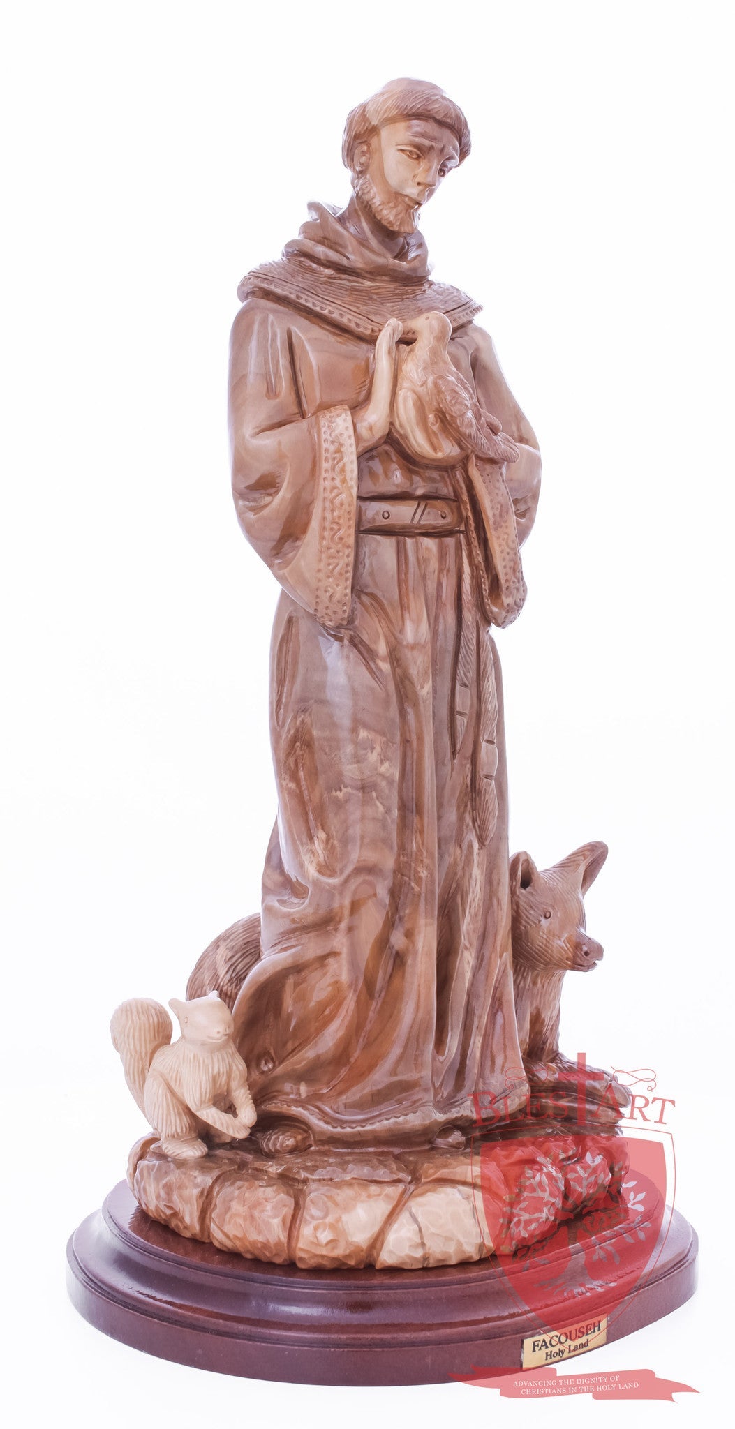 St. Frances with animals, Size: 6.5" 6" 13.5" / 35 CM