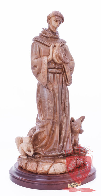St. Frances with animals, Size: 6.5" 6" 13.5" / 35 CM