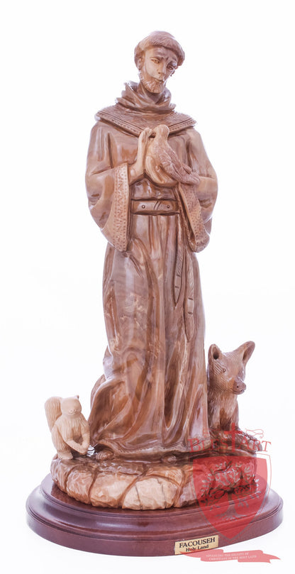 St. Frances with animals, Size: 6.5" 6" 13.5" / 35 CM