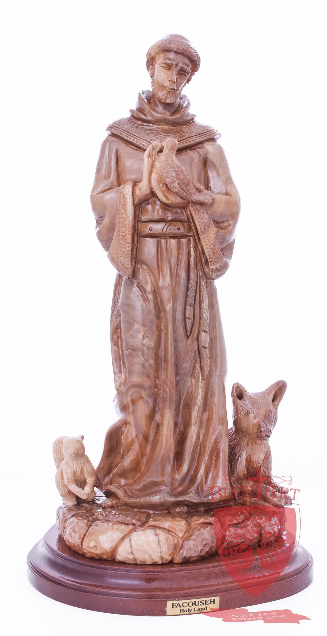 St. Frances with animals, Size: 6.5" 6" 13.5" / 35 CM