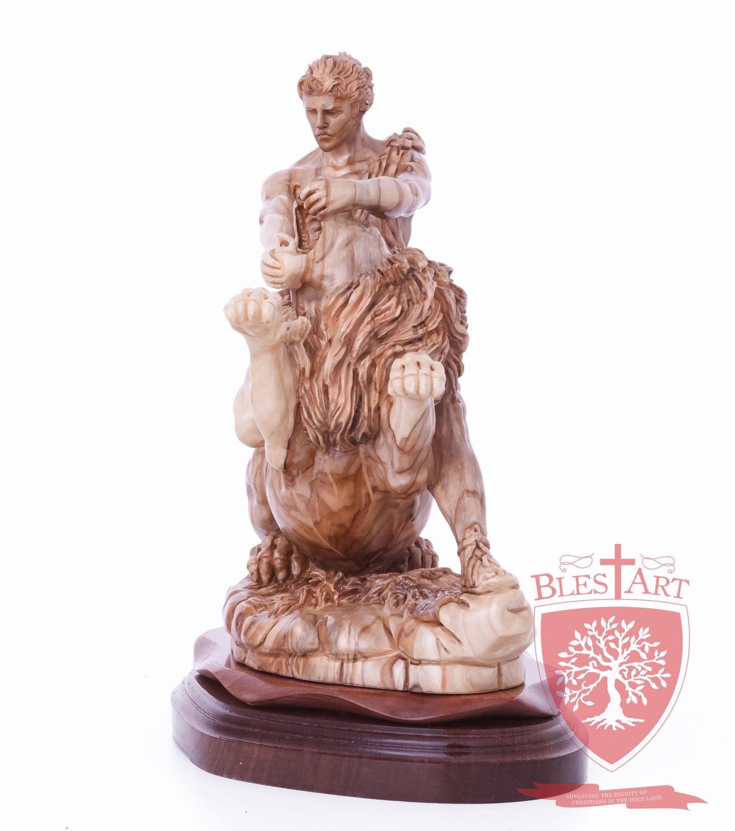 Samson on the lion, Size: 8.5" 5.5" 10" / 26CM