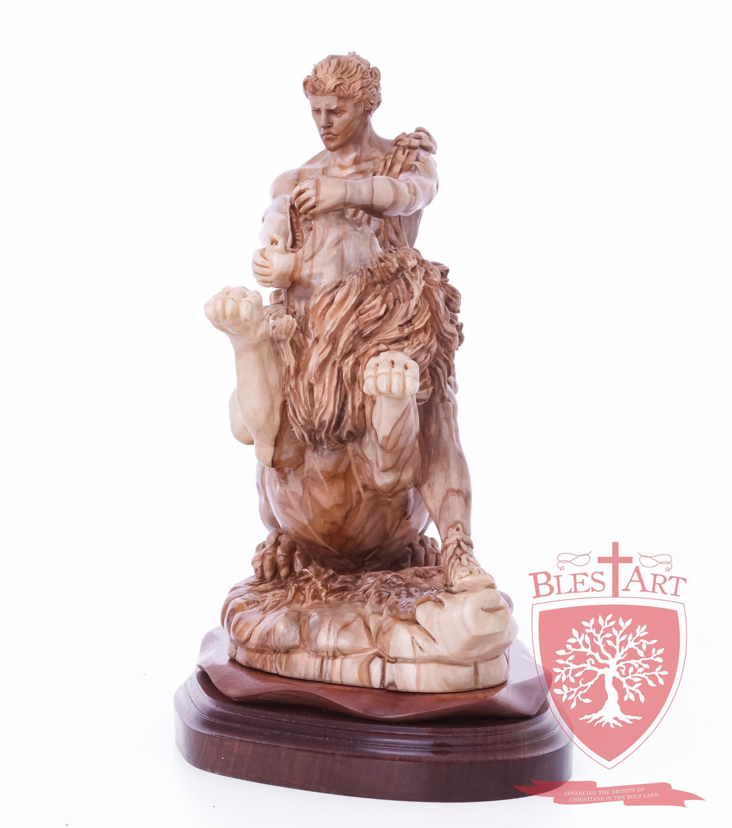 Samson on the lion, Size: 8.5" 5.5" 10" / 26CM