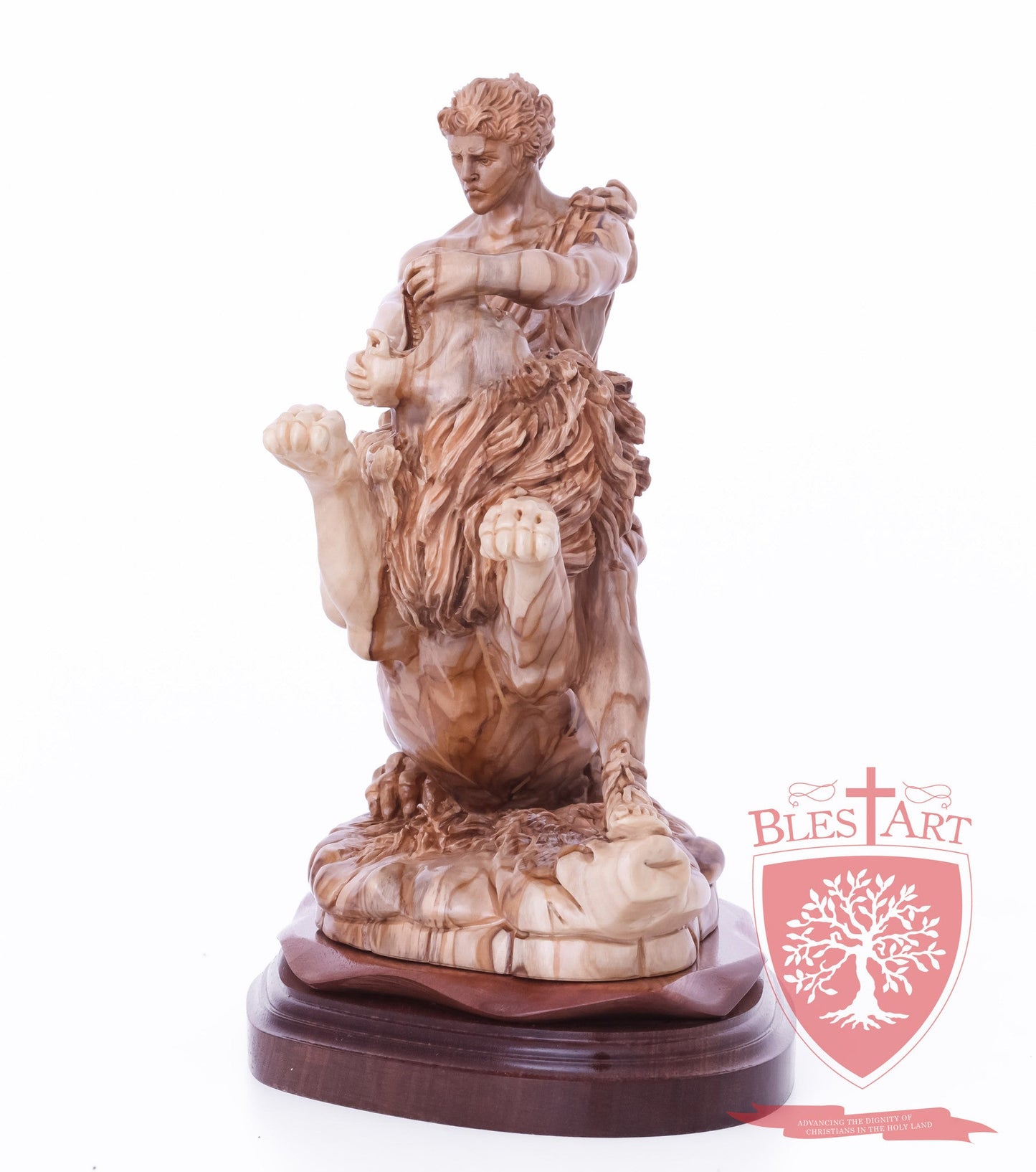 Samson on the lion, Size: 8.5" 5.5" 10" / 26CM