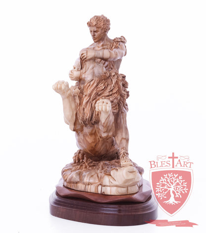 Samson on the lion, Size: 8.5" 5.5" 10" / 26CM