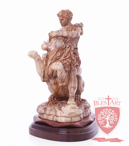 Samson on the lion, Size: 8.5" 5.5" 10" / 26CM