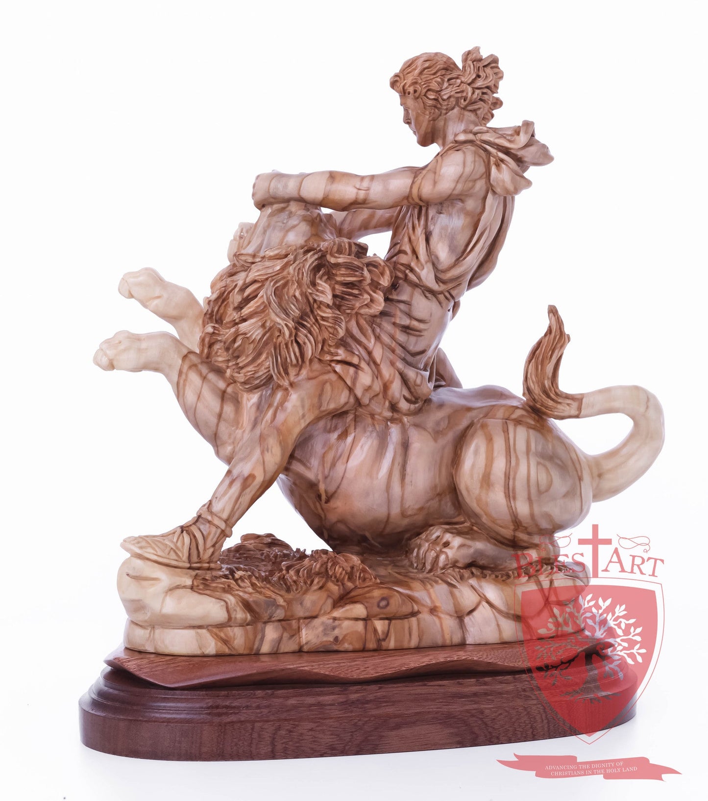 Samson on the lion, Size: 8.5" 5.5" 10" / 26CM