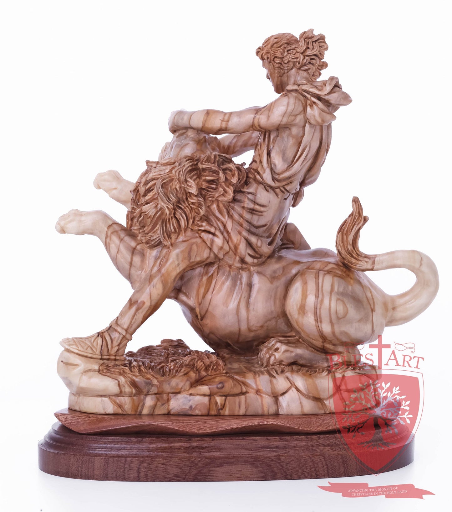 Samson on the lion, Size: 8.5" 5.5" 10" / 26CM
