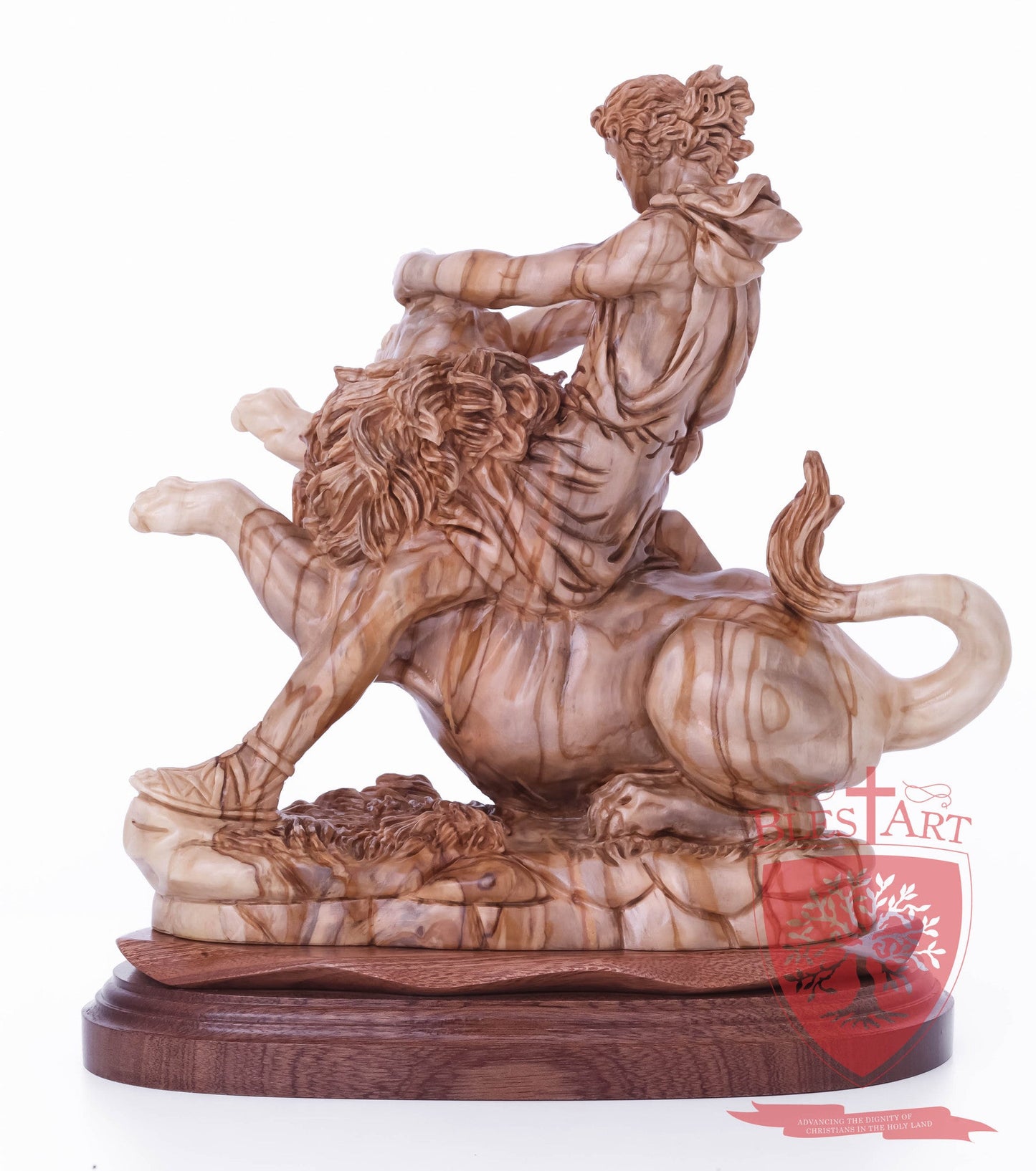 Samson on the lion, Size: 8.5" 5.5" 10" / 26CM