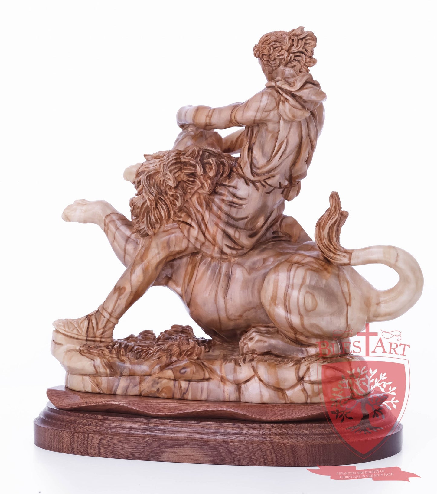 Samson on the lion, Size: 8.5" 5.5" 10" / 26CM