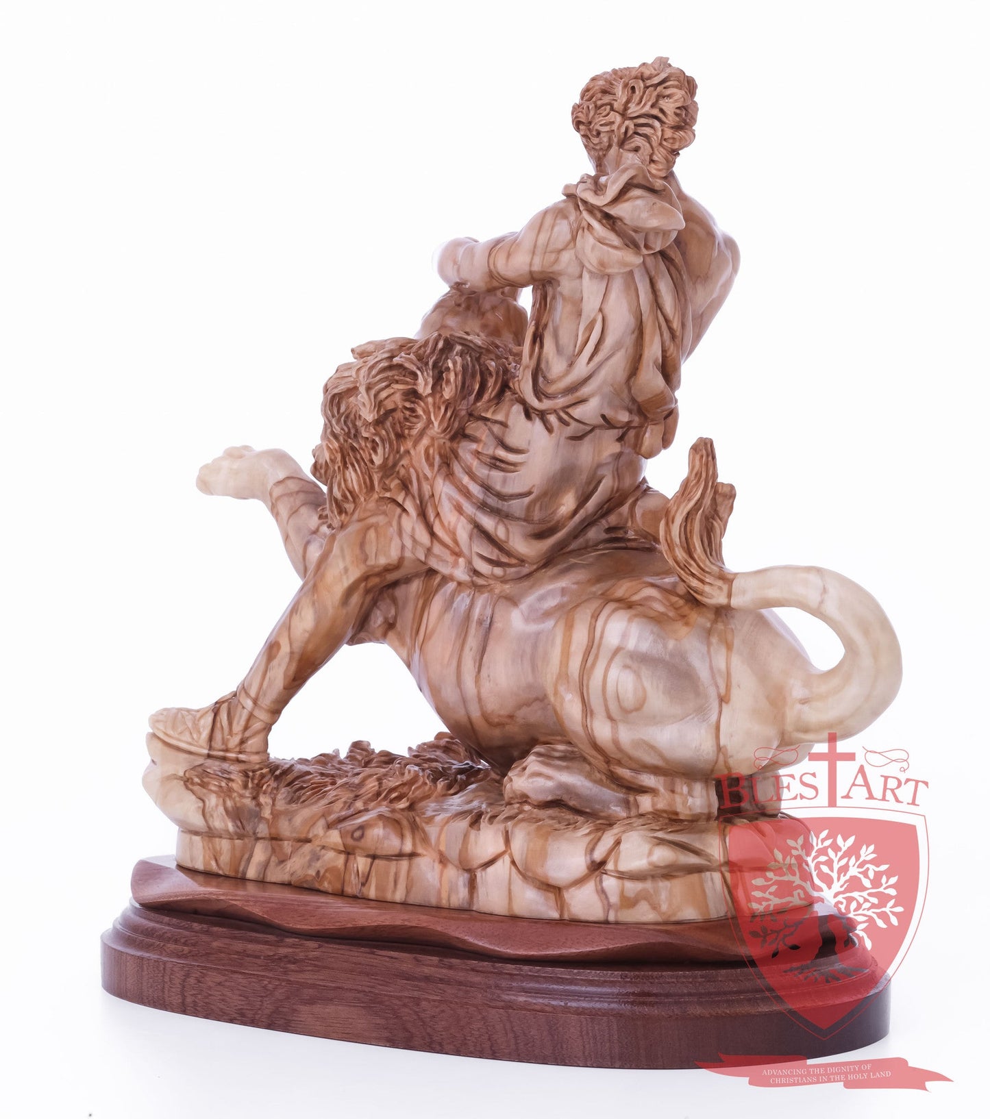 Samson on the lion, Size: 8.5" 5.5" 10" / 26CM