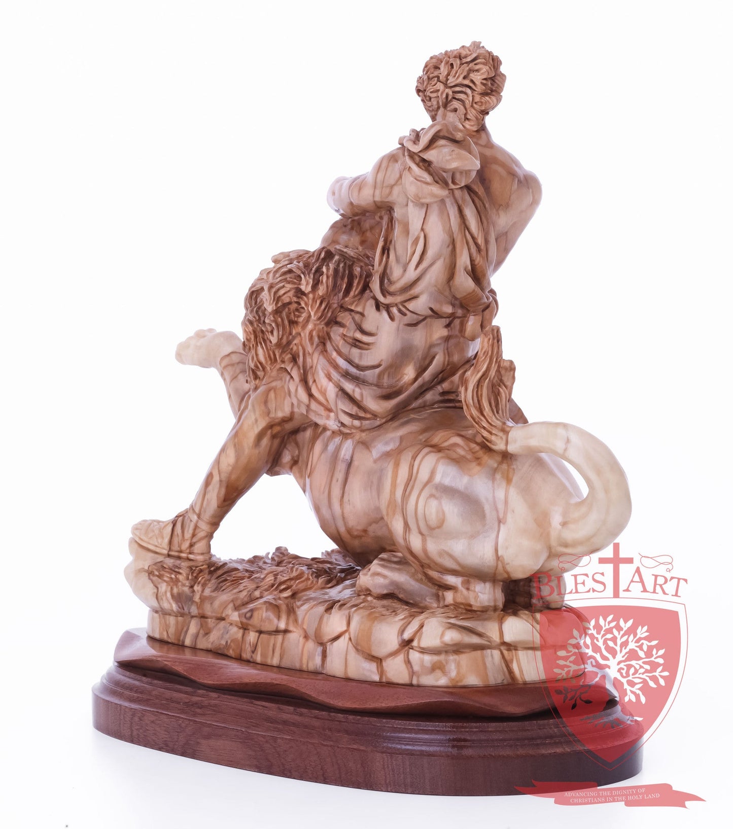 Samson on the lion, Size: 8.5" 5.5" 10" / 26CM