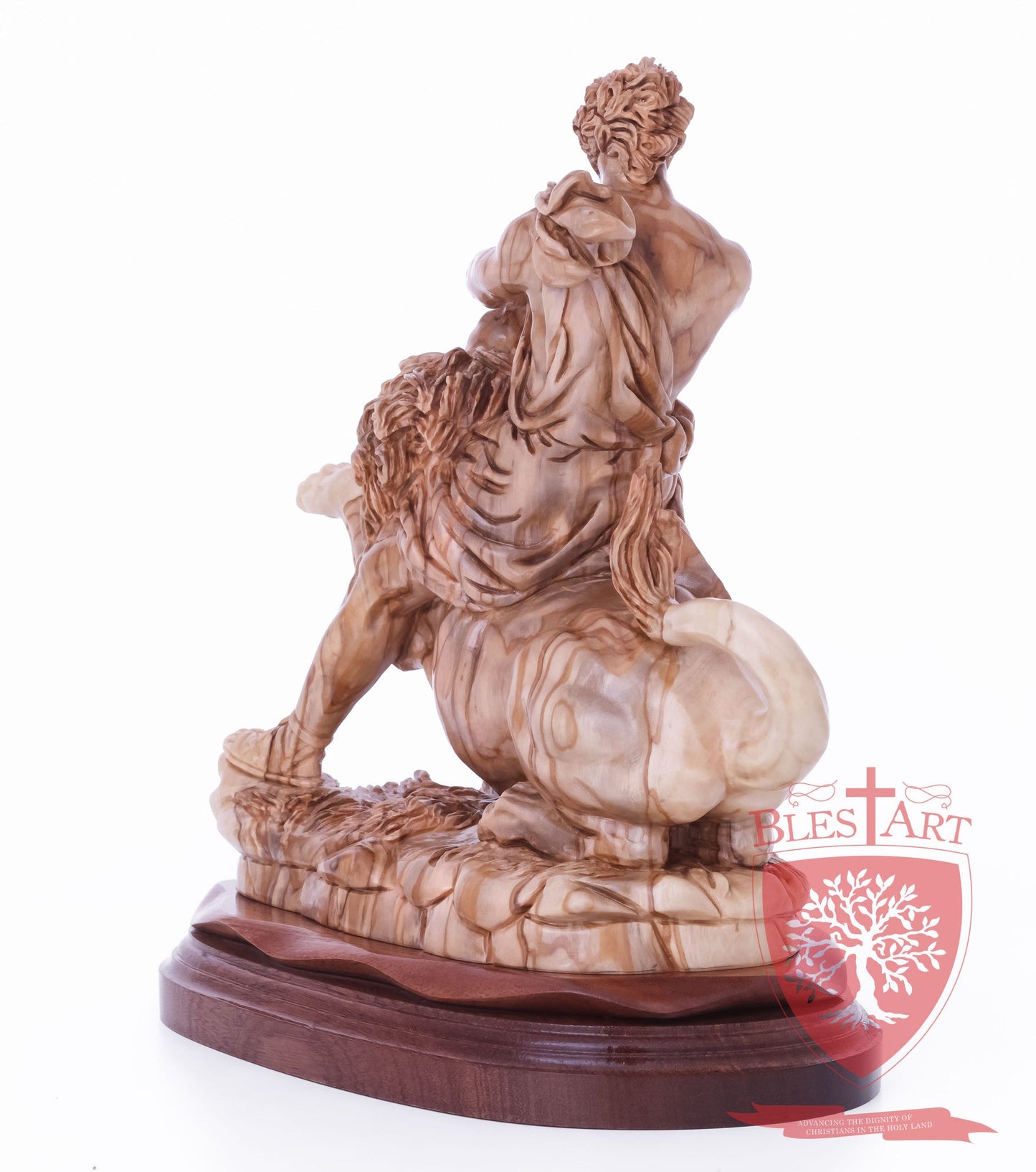 Samson on the lion, Size: 8.5" 5.5" 10" / 26CM
