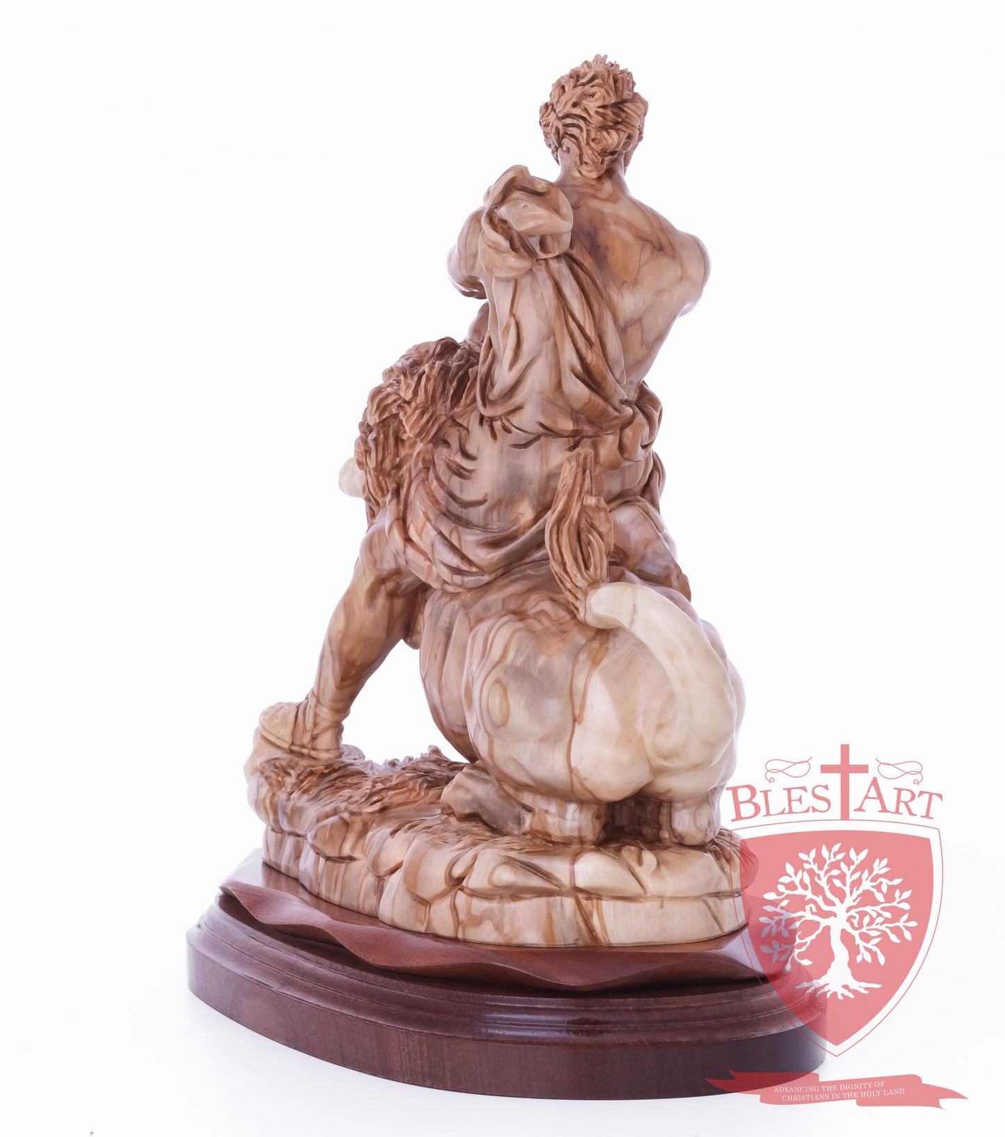 Samson on the lion, Size: 8.5" 5.5" 10" / 26CM