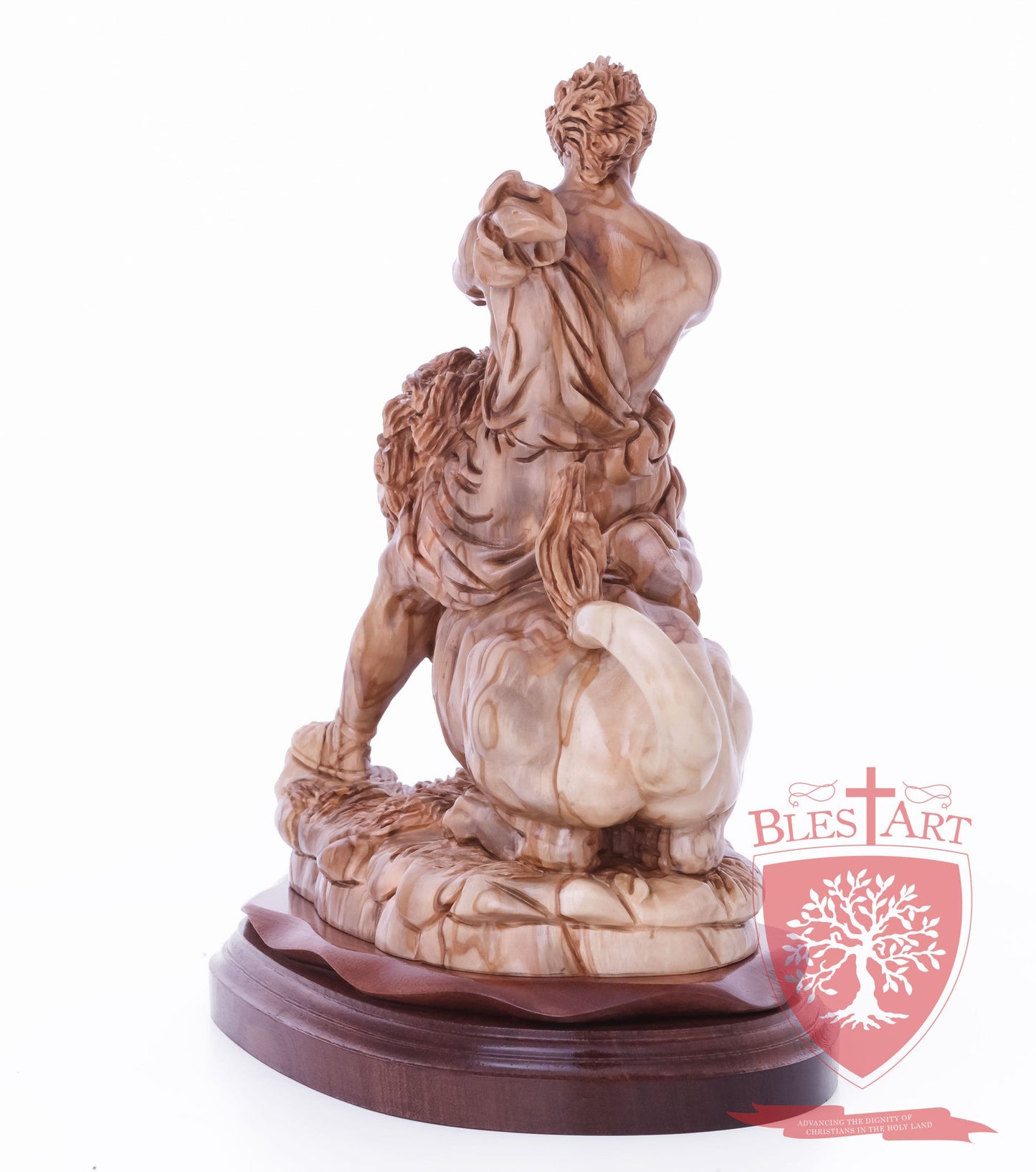 Samson on the lion, Size: 8.5" 5.5" 10" / 26CM