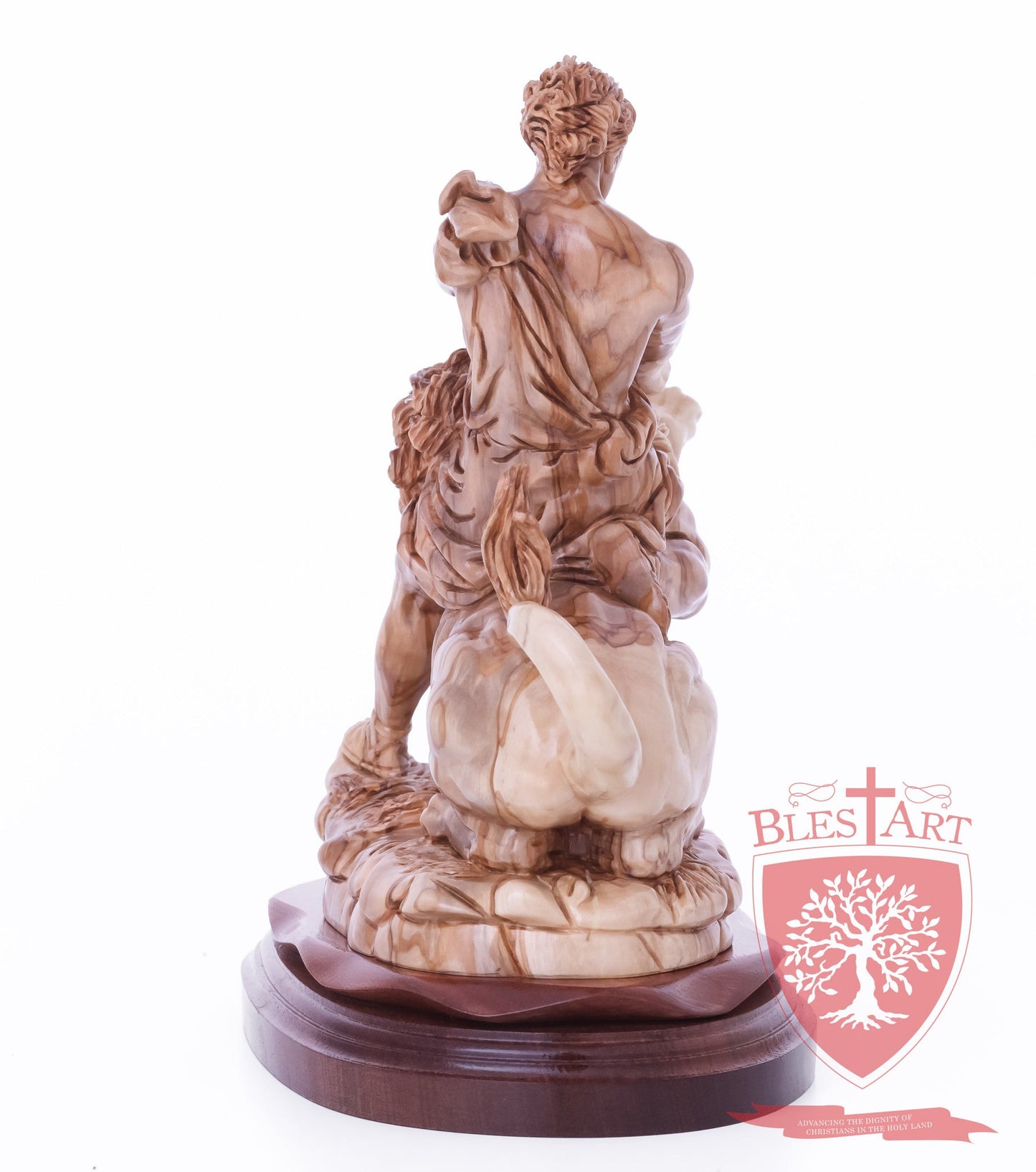 Samson on the lion, Size: 8.5" 5.5" 10" / 26CM