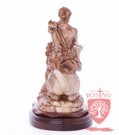 Samson on the lion, Size: 8.5" 5.5" 10" / 26CM