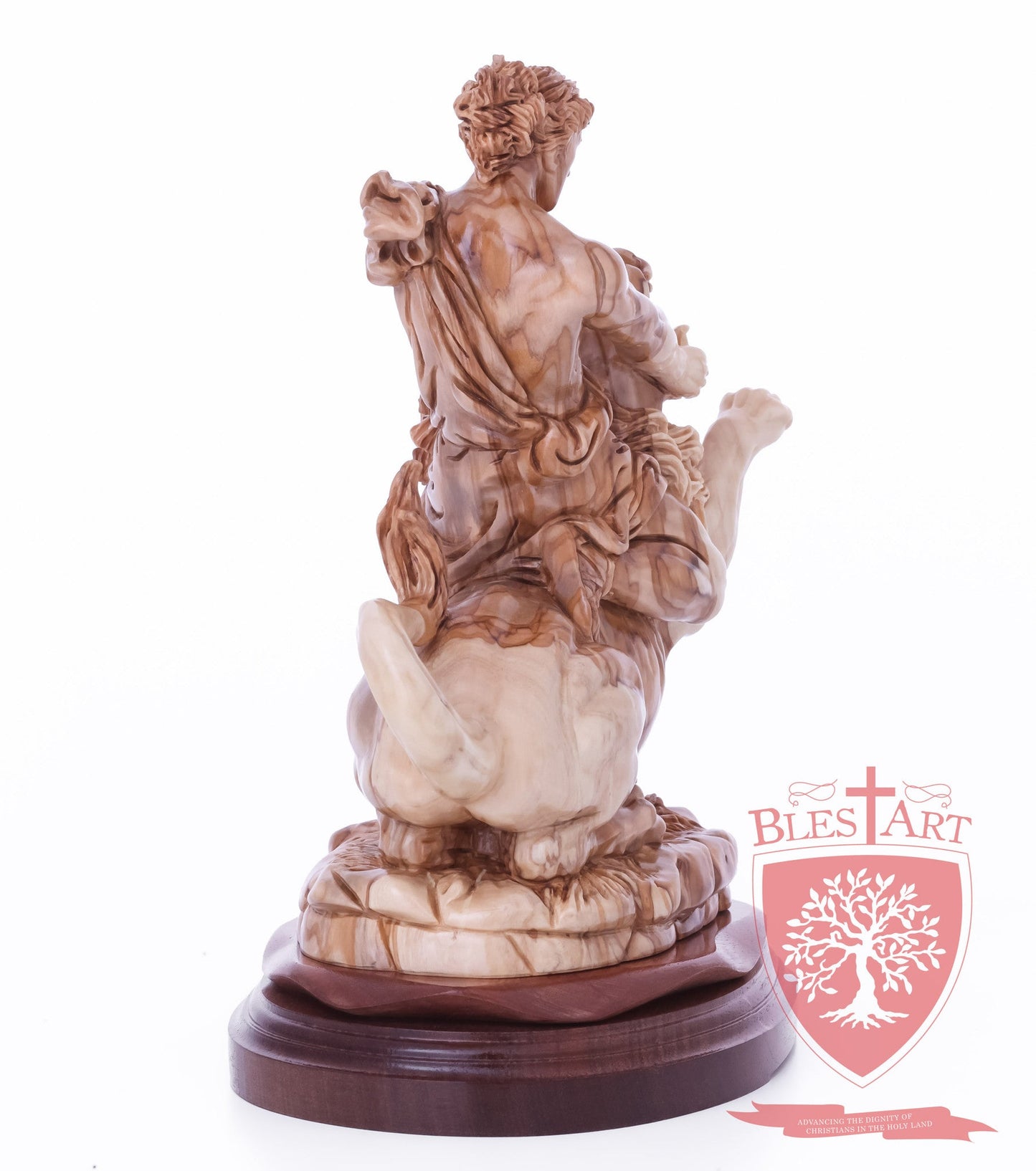 Samson on the lion, Size: 8.5" 5.5" 10" / 26CM