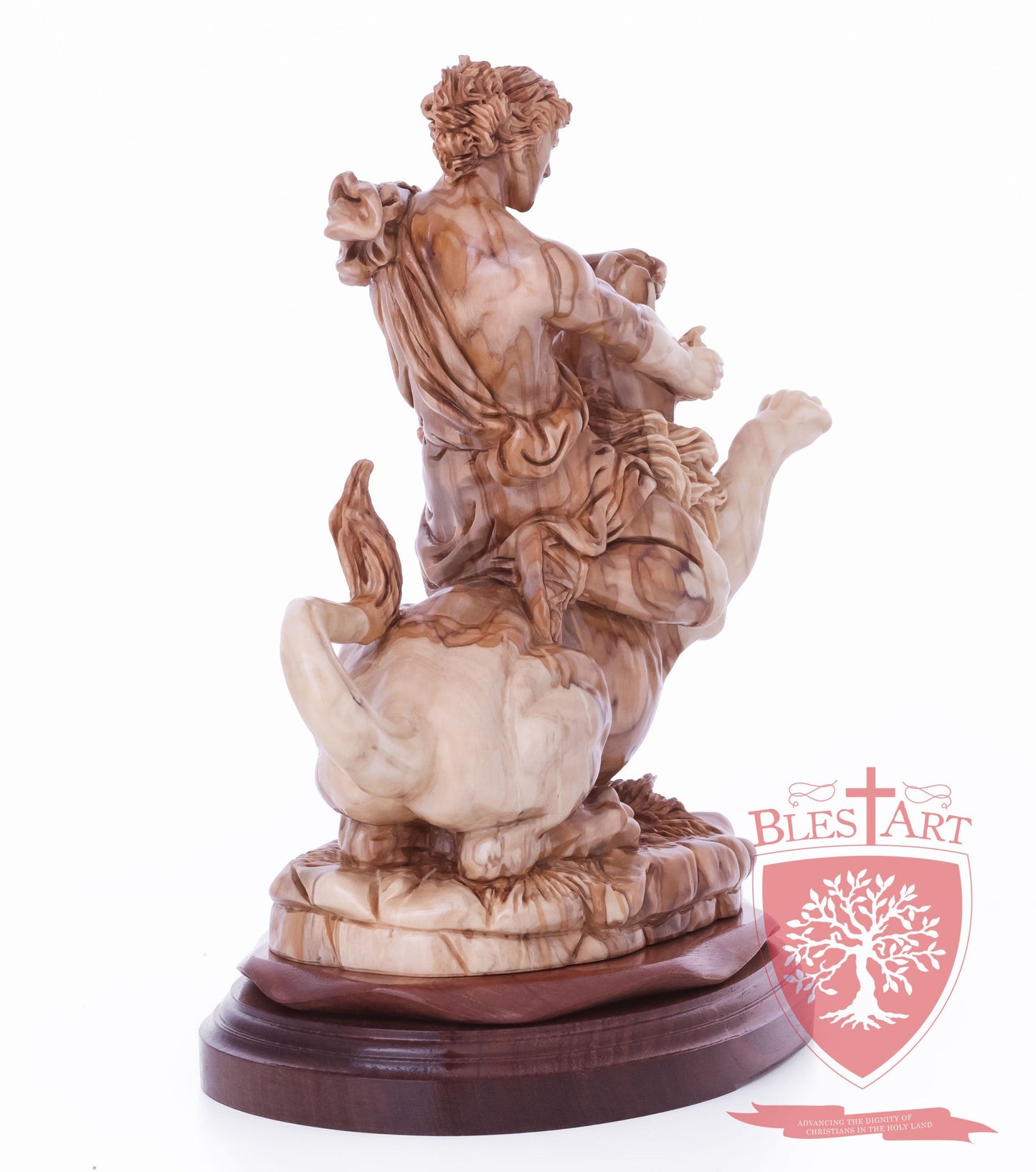 Samson on the lion, Size: 8.5" 5.5" 10" / 26CM