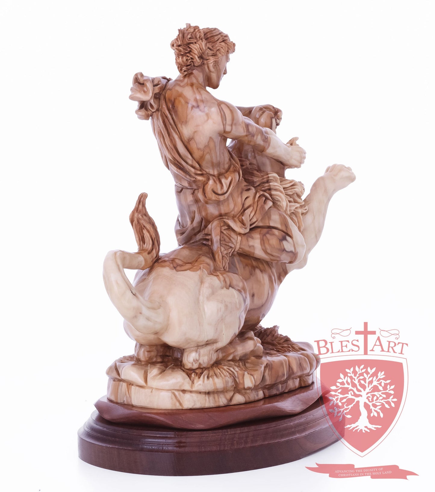 Samson on the lion, Size: 8.5" 5.5" 10" / 26CM