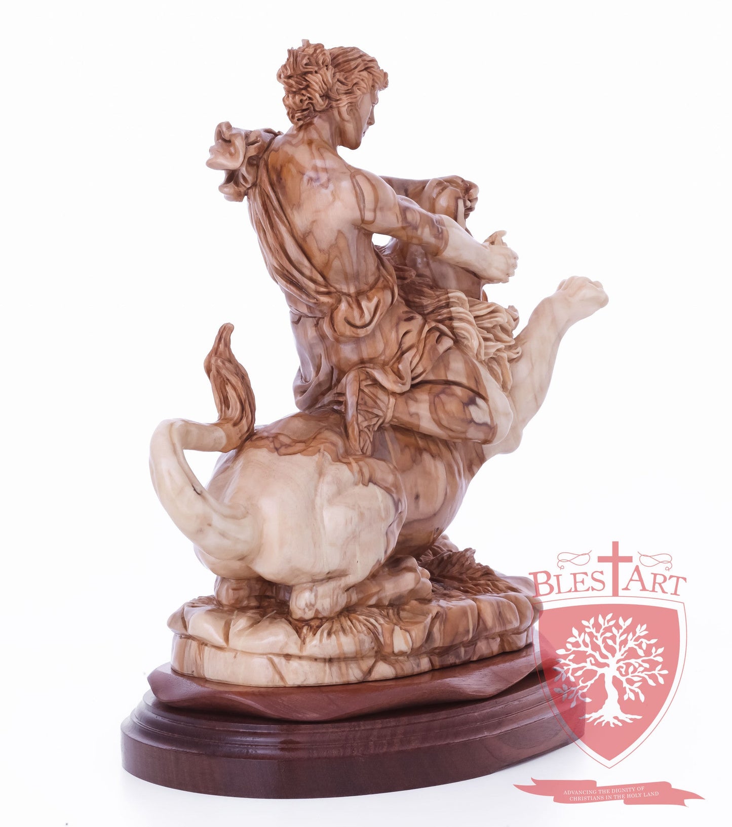 Samson on the lion, Size: 8.5" 5.5" 10" / 26CM