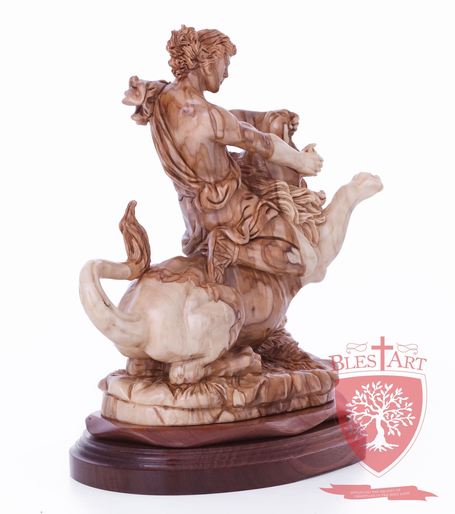 Samson on the lion, Size: 8.5" 5.5" 10" / 26CM