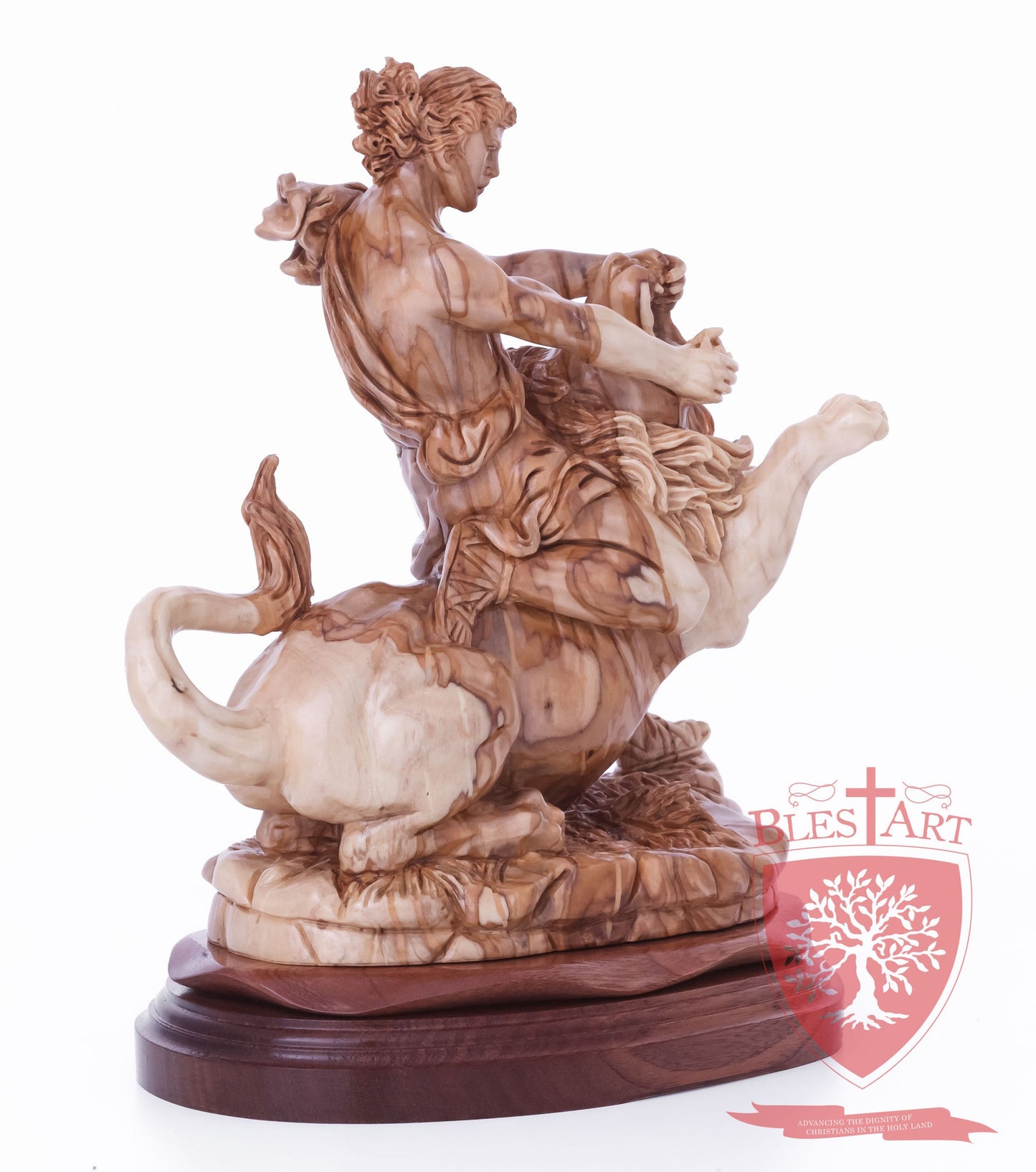 Samson on the lion, Size: 8.5" 5.5" 10" / 26CM