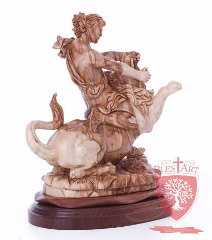 Samson on the lion, Size: 8.5" 5.5" 10" / 26CM