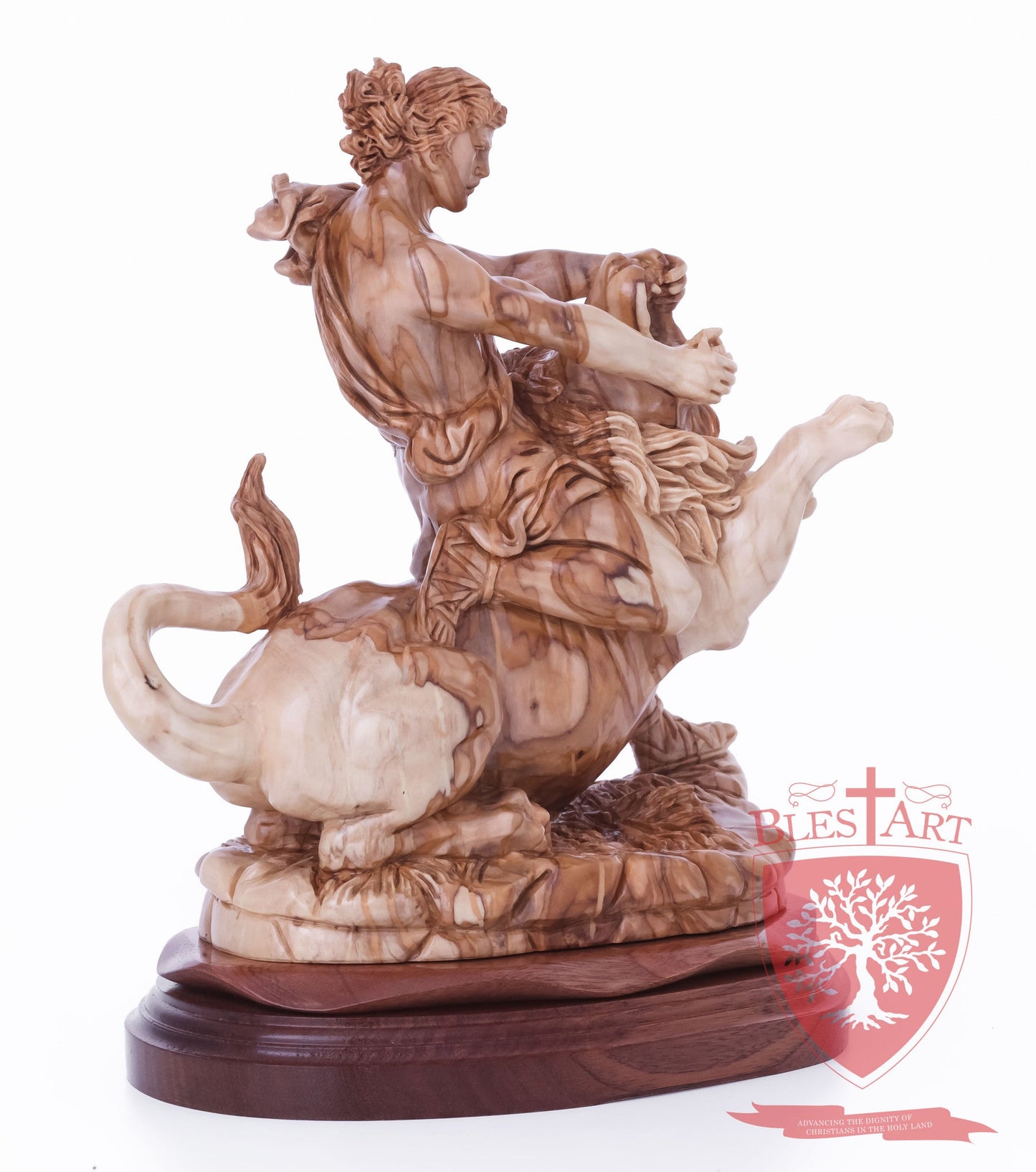 Samson on the lion, Size: 8.5" 5.5" 10" / 26CM