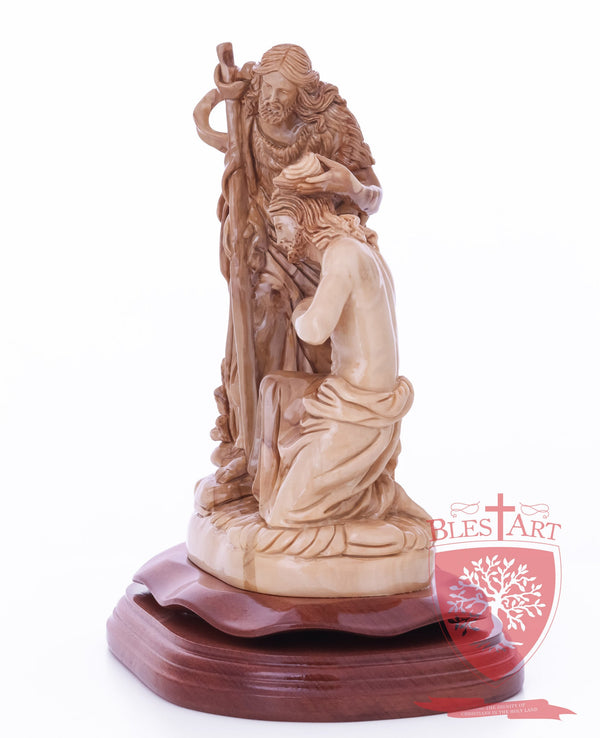 Jesus Baptism, By John The Baptist in The Jordan River, Size 9.5"/25 cm Height