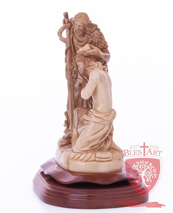 Jesus Baptism, By John The Baptist in The Jordan River, Size 9.5"/25 cm Height