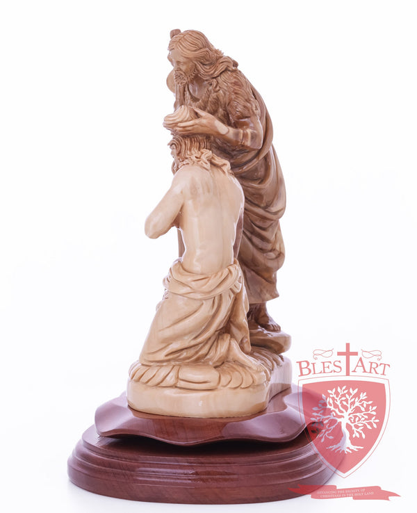 Jesus Baptism, By John The Baptist in The Jordan River, Size 9.5"/25 cm Height