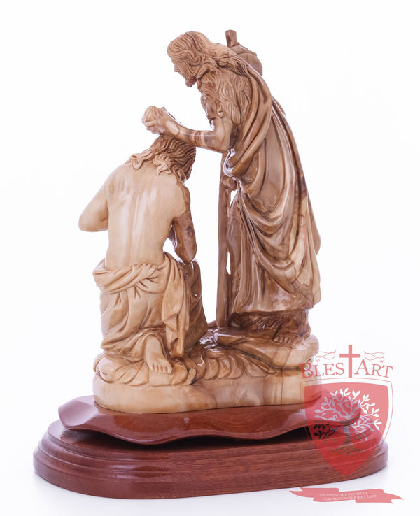 Jesus Baptism, By John The Baptist in The Jordan River, Size 9.5"/25 cm Height