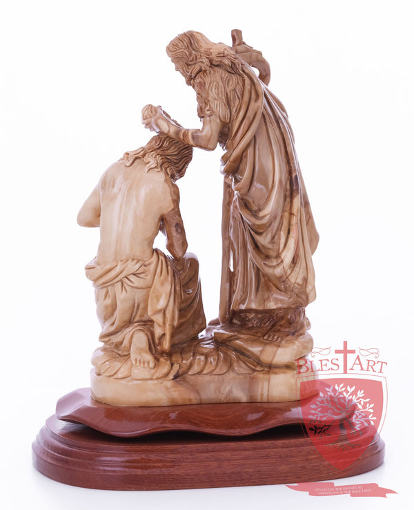 Jesus Baptism, By John The Baptist in The Jordan River, Size 9.5"/25 cm Height