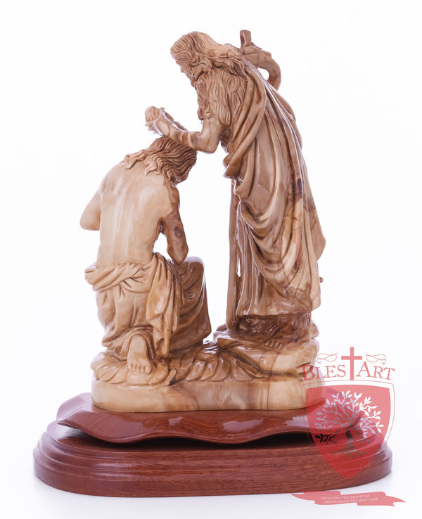 Jesus Baptism, By John The Baptist in The Jordan River, Size 9.5"/25 cm Height