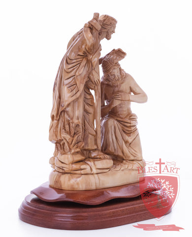 Jesus Baptism, By John The Baptist in The Jordan River, Size 9.5"/25 cm Height