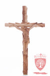 Latin Cross, with a hand Carved body, Size: 14"/ 35 cm