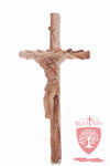 Latin Cross, with a hand Carved body, Size: 14"/ 35 cm