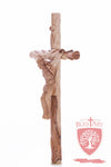 Latin Cross, with a hand Carved body, Size: 14"/ 35 cm