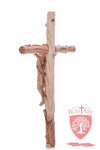 Latin Cross, with a hand Carved body, Size: 14"/ 35 cm