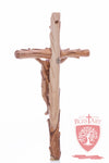 Latin Cross, with a hand Carved body, Size: 14"/ 35 cm