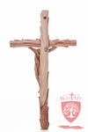 Latin Cross, with a hand Carved body, Size: 14"/ 35 cm