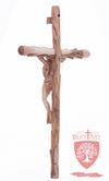 Latin Cross, with a hand Carved body, Size: 19.5"/ 49 cm