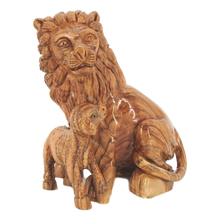 Lion and the Lamb, Size: 4" X 5" X 6" - Blest Art, Inc. 