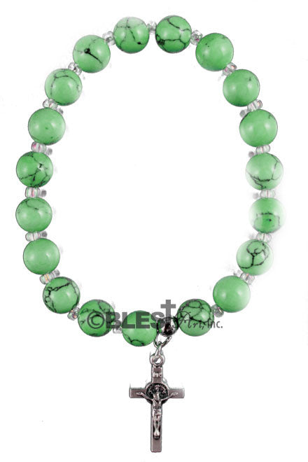 Bracelet, with Crucifix 2.8"/7 cm - Blest Art, Inc. 