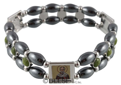 Bracelet, Elastic, Different material, different colors, 2.4"/6 cm - Blest Art, Inc. 