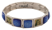 Bracelet, Different colors Faceted Stones, 2.8"/7 cm